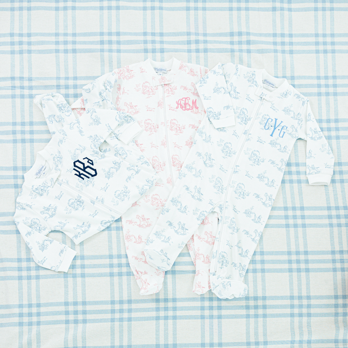 Long Sleeve Toile Zipper Footie