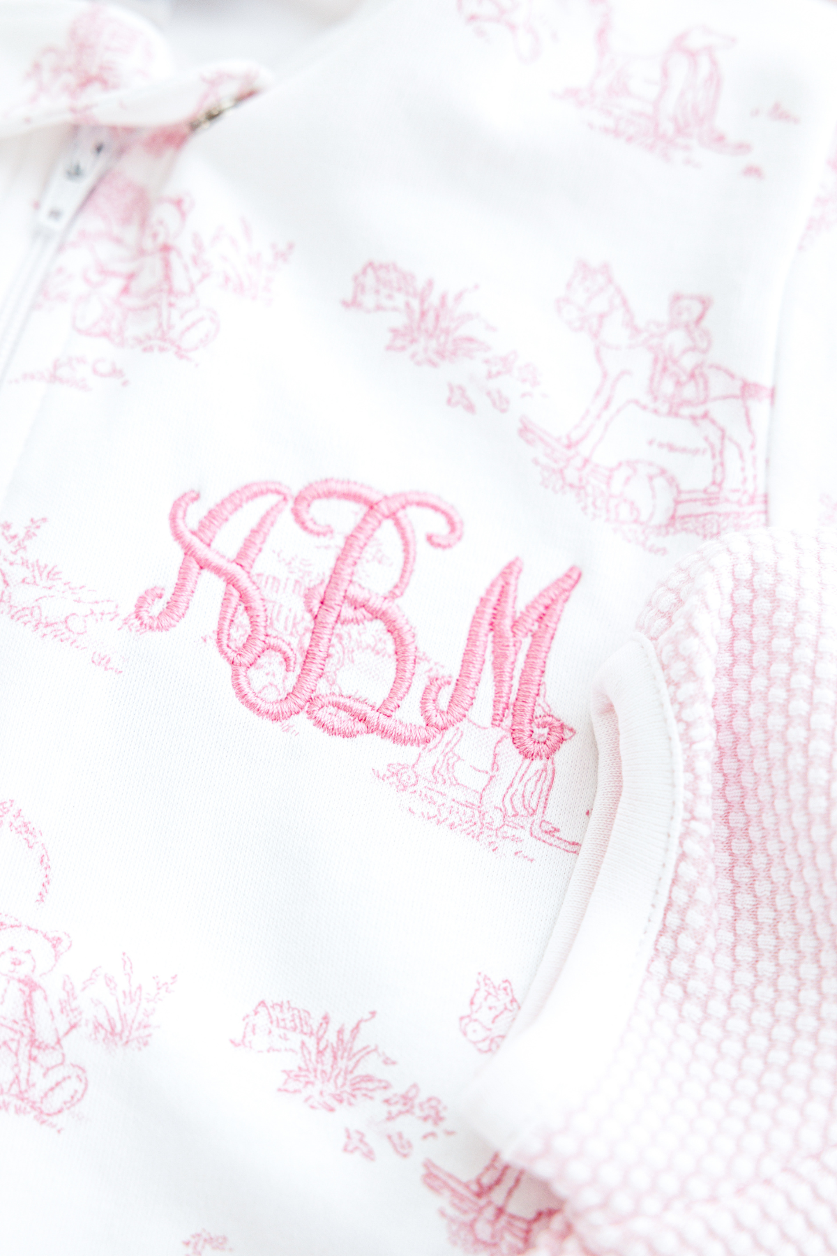 Long Sleeve Toile Zipper Footie