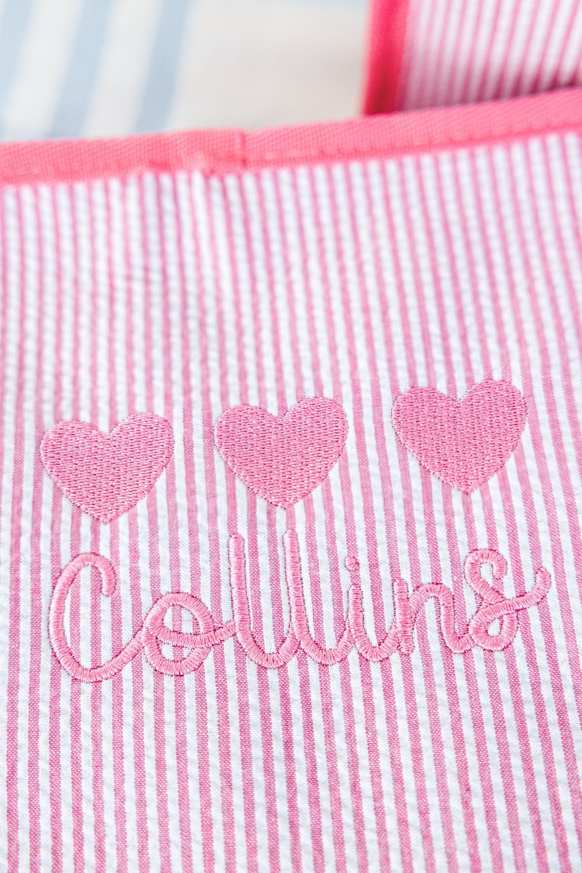 Seersucker Packing Cube Set with Motif