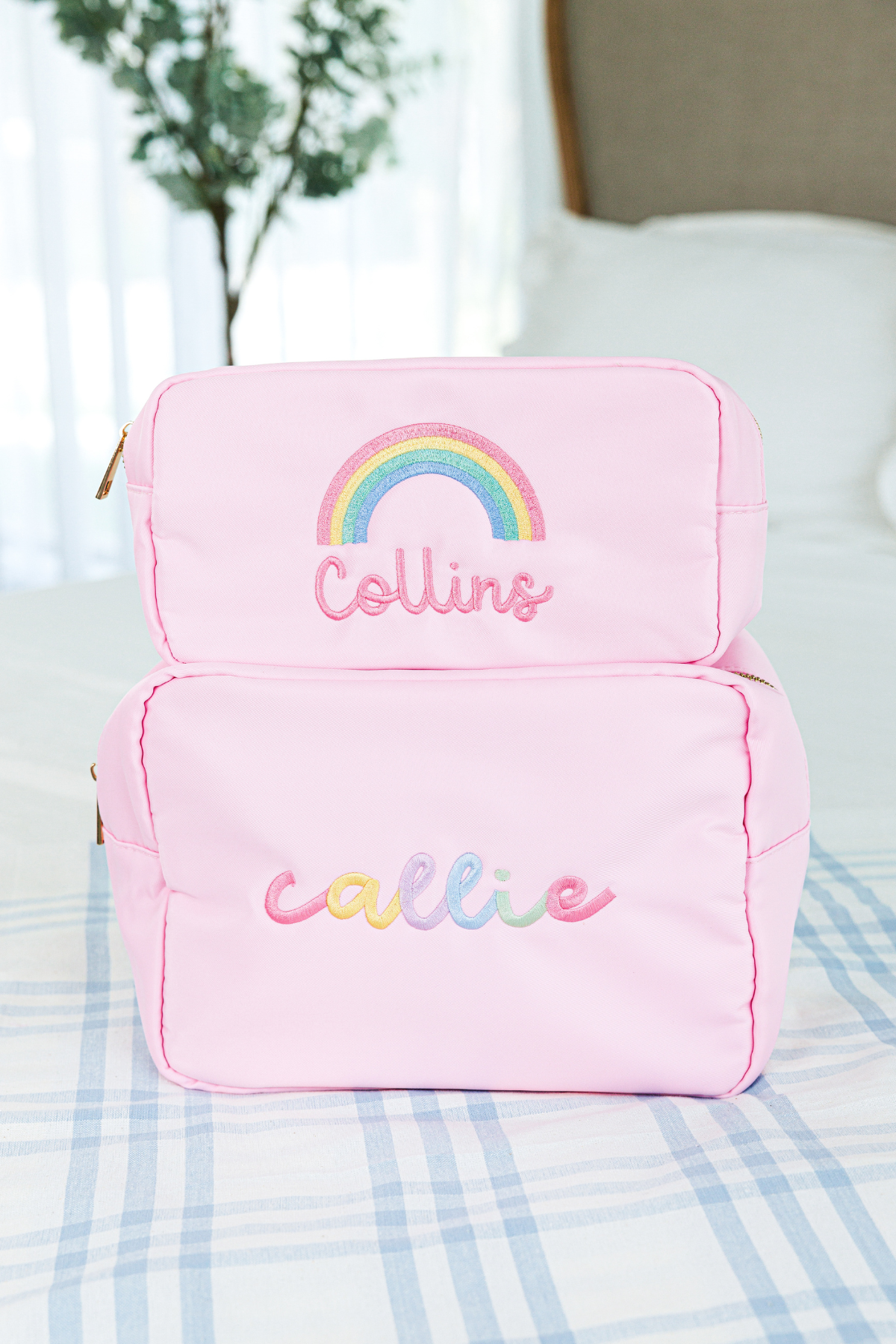 Nylon Pouch with Motif