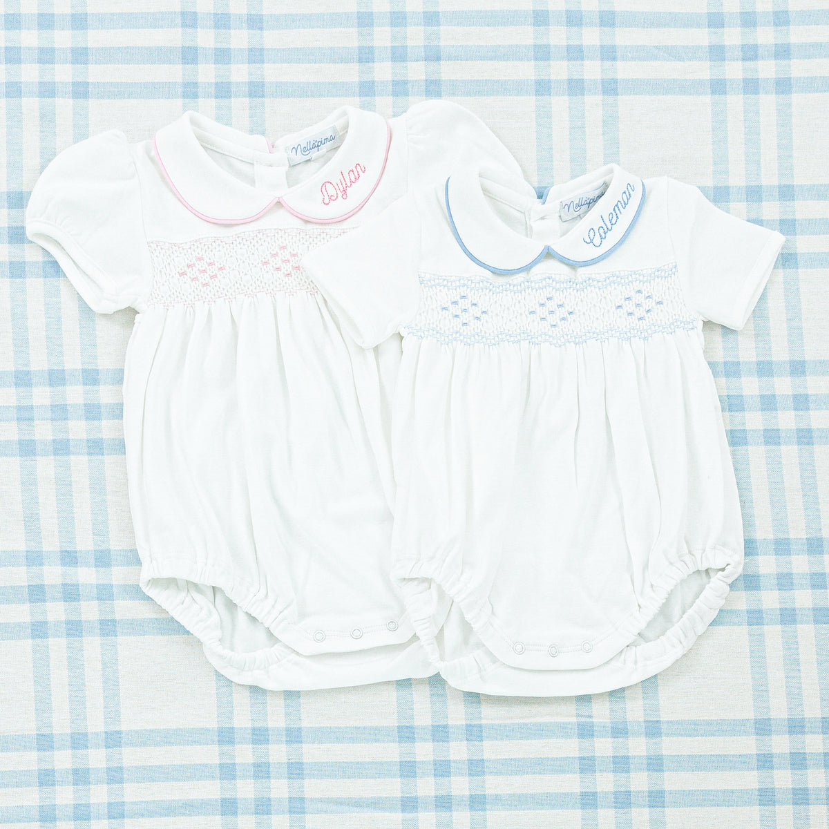 Short Sleeve Smocked Bubble
