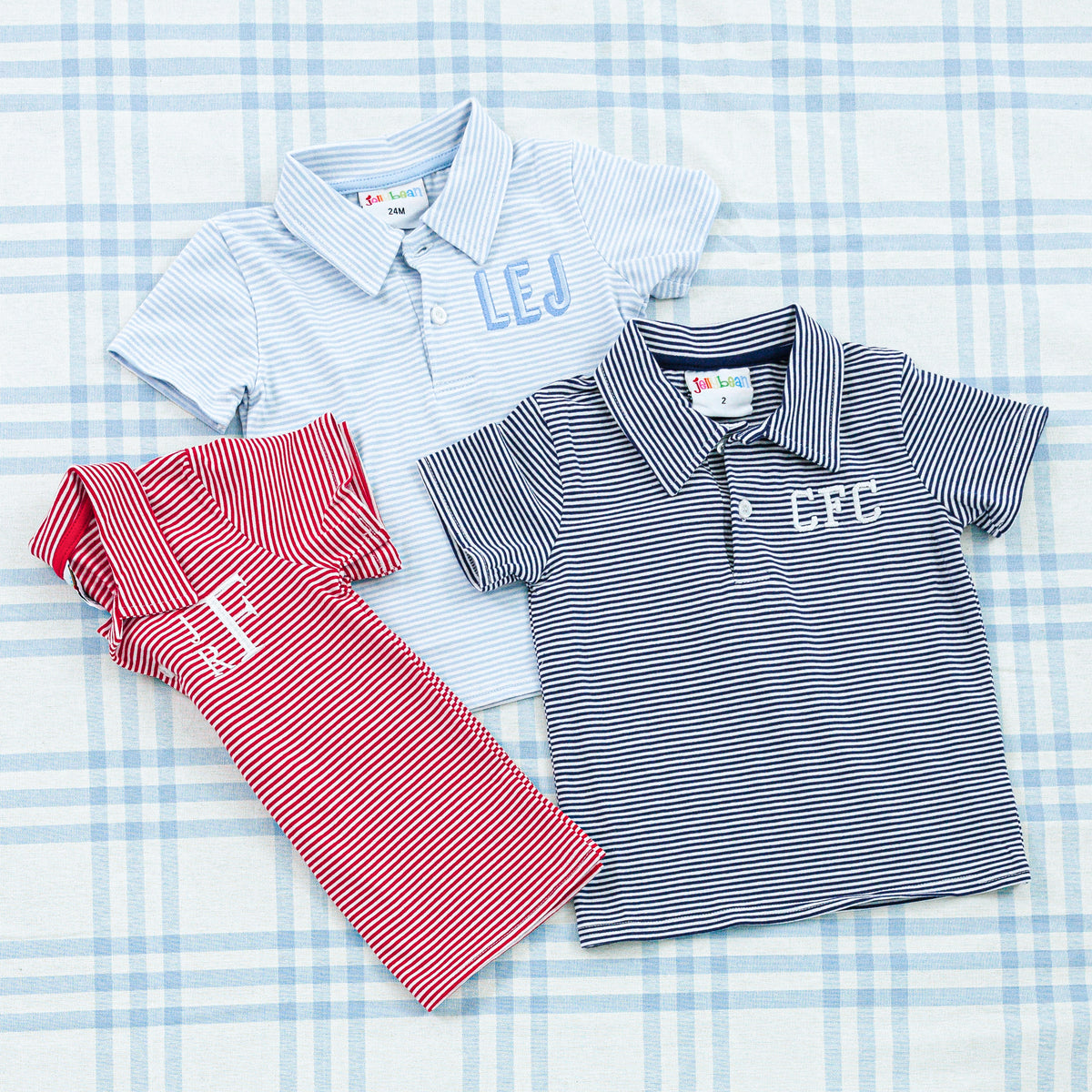 Striped Short Sleeve Romper & Polo