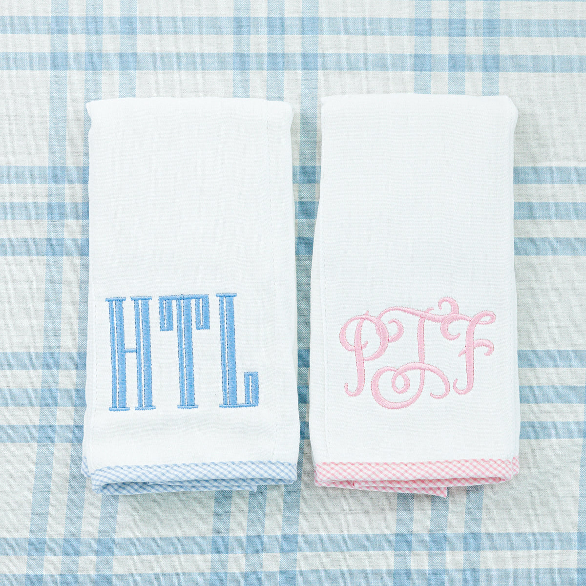 Checkered Edge Burp Cloth