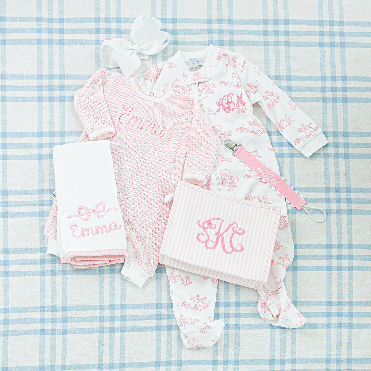 Long Sleeve Toile Zipper Footie