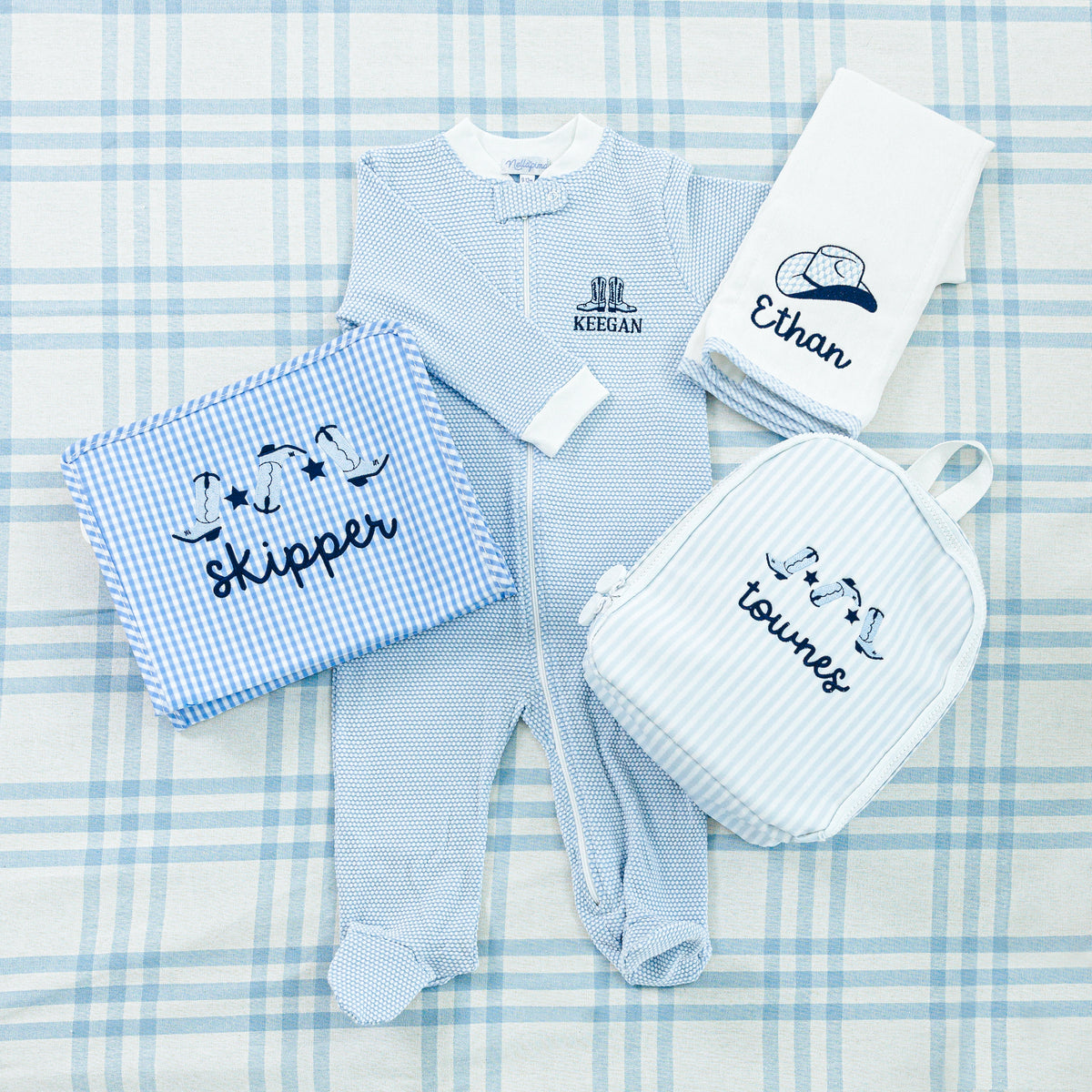 Long Sleeve Bubble Footie with Motif