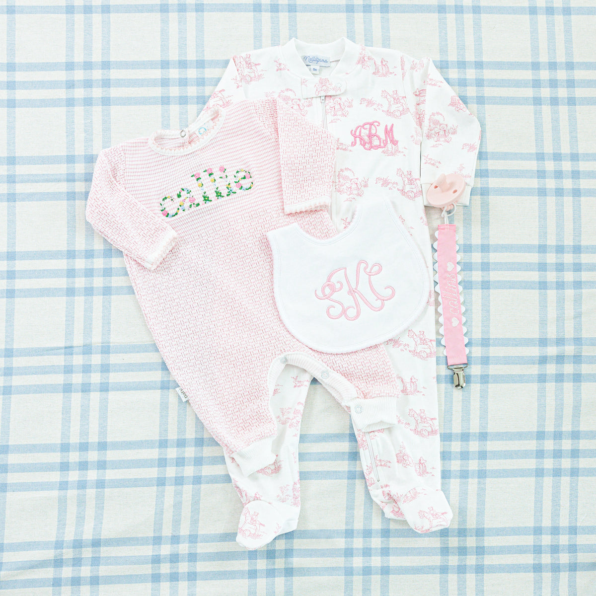 Long Sleeve Toile Zipper Footie