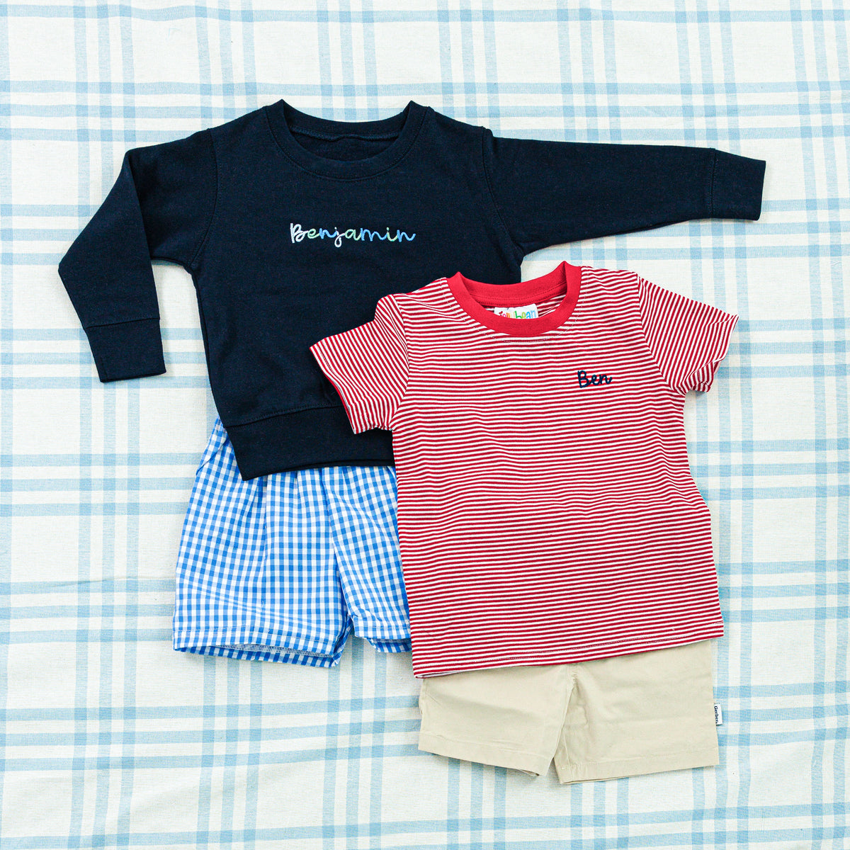 Striped Short Sleeve Romper & T-Shirt