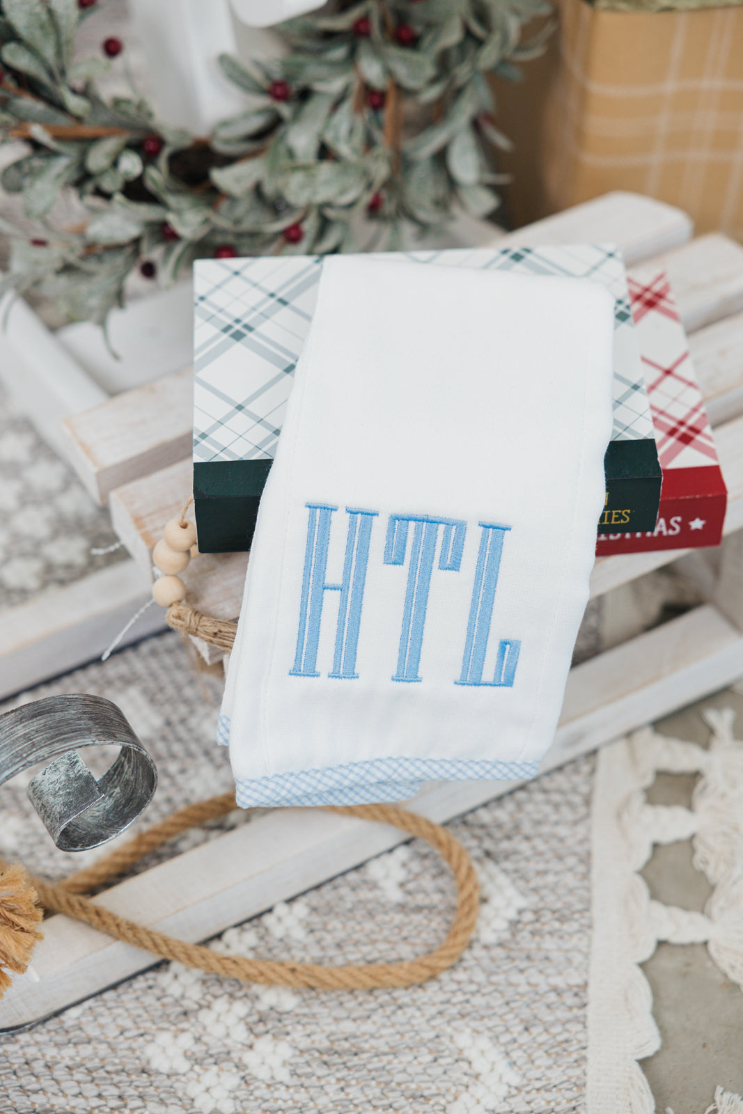 Checkered Edge Burp Cloth