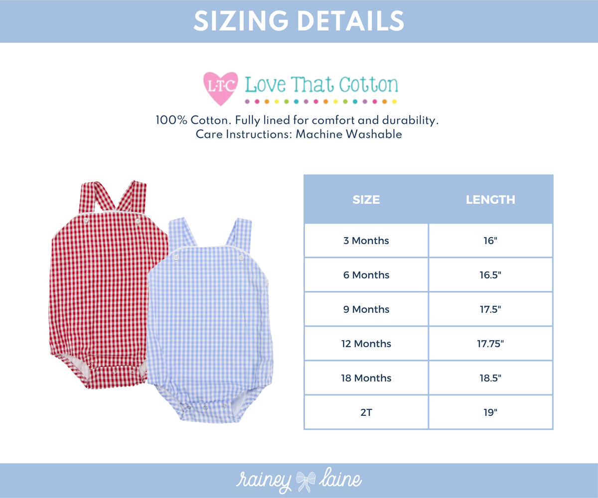 Gingham Sunsuit with Motif