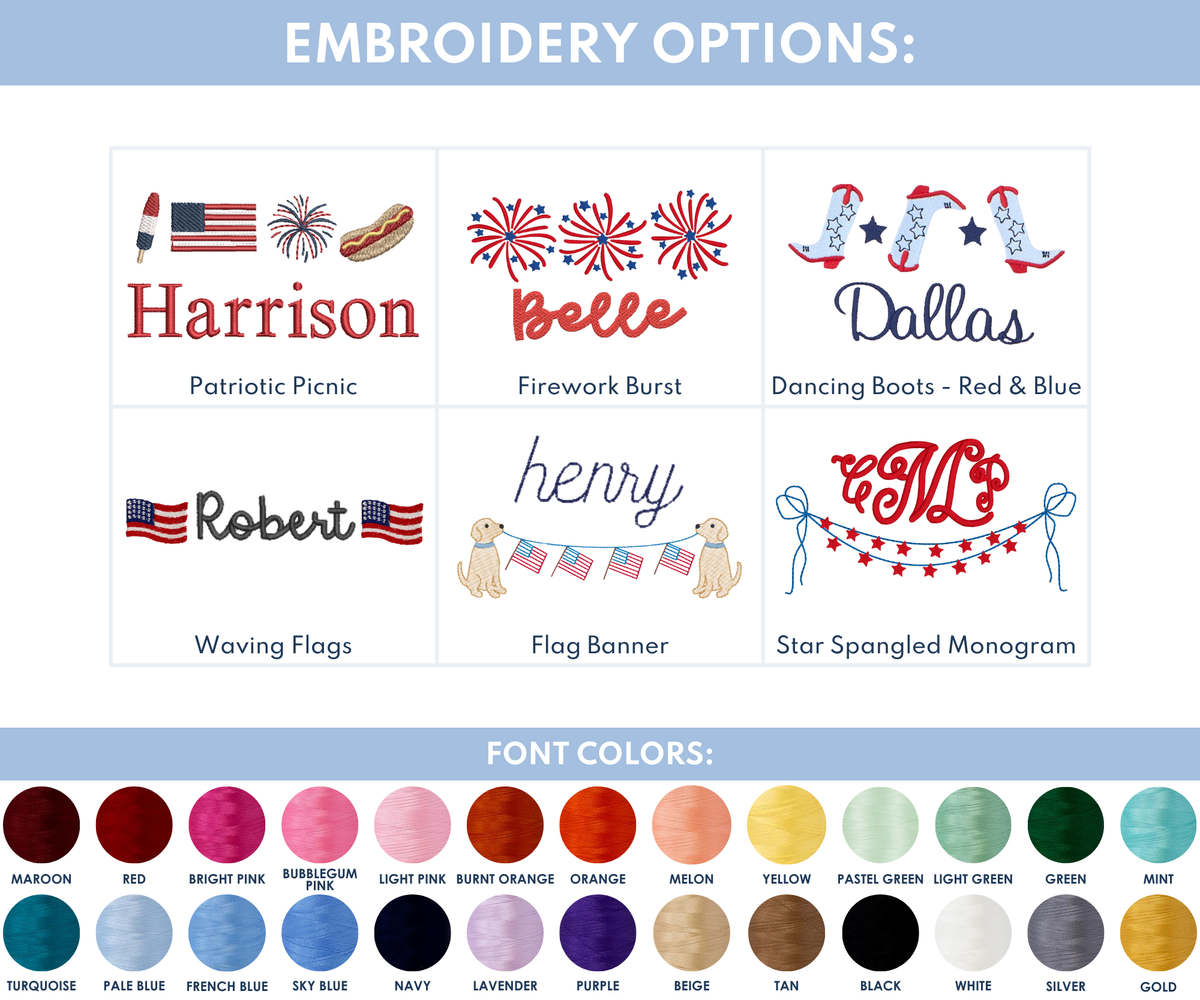 Short Sleeve Striped Bubble with Patriotic Motif