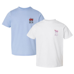 Solid Short Sleeve T-Shirt with Motif