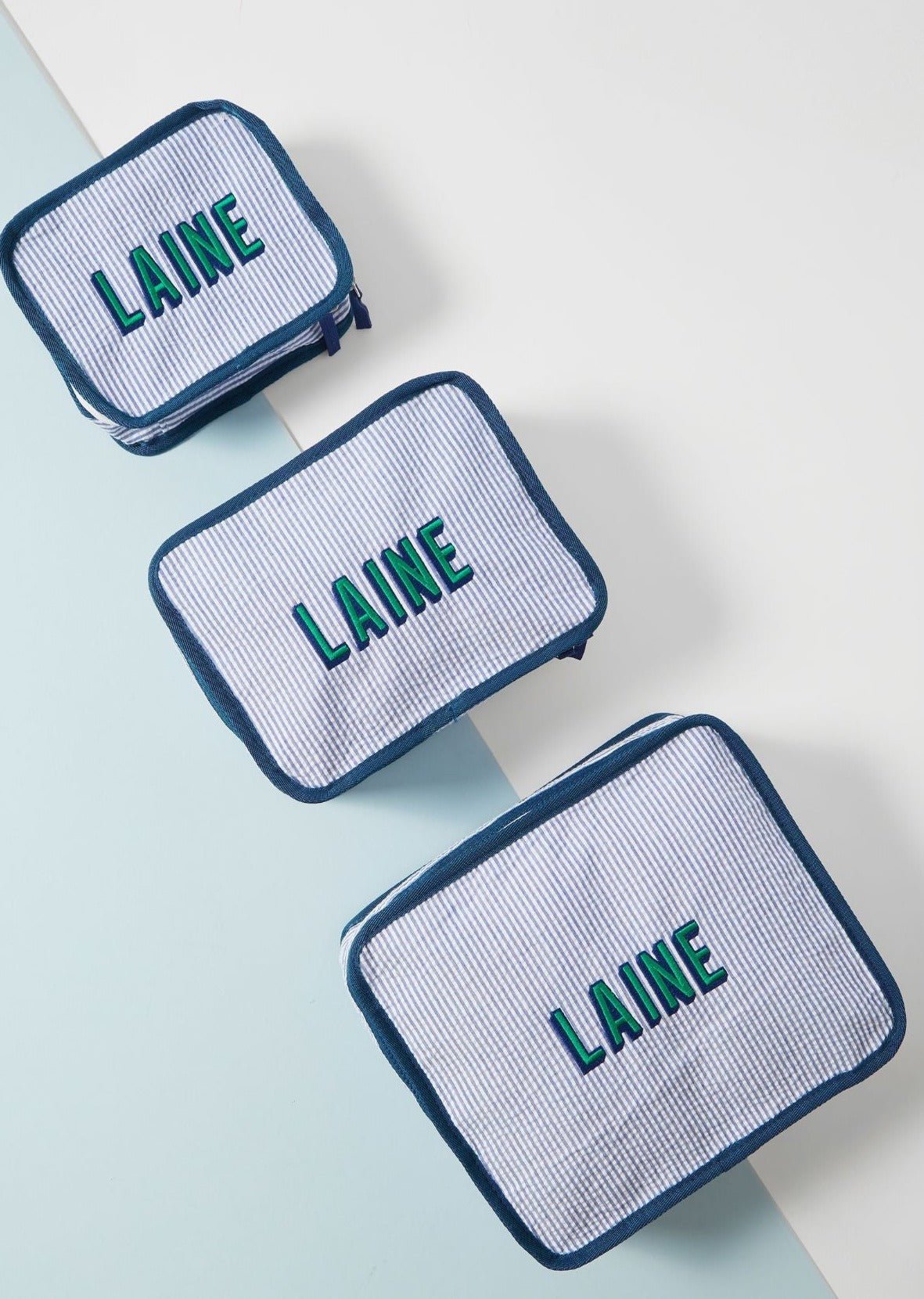 Seersucker Packing Cube Set Rainey Laine